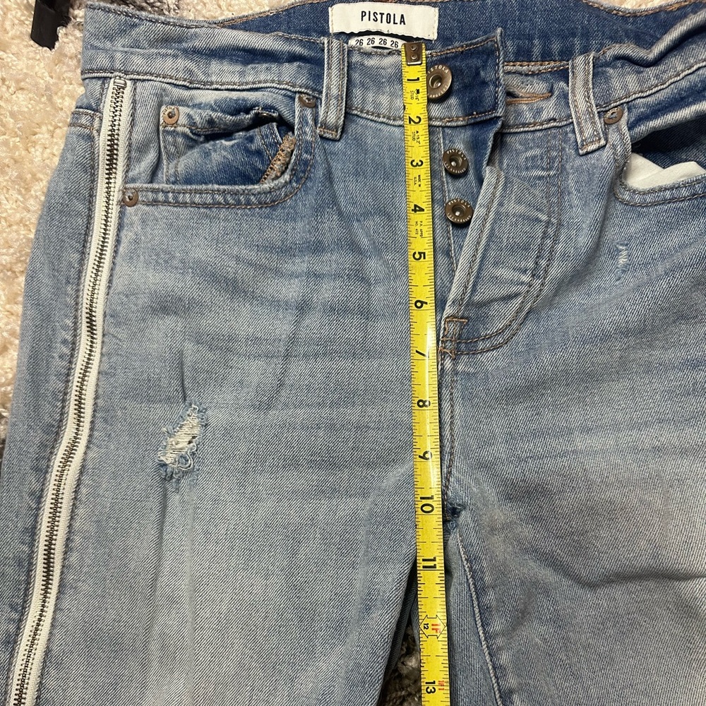 PISTOLA Charlie Utopia Zip High Rise Straight Leg Jean size 26 EUC - Picture 13 of 16
